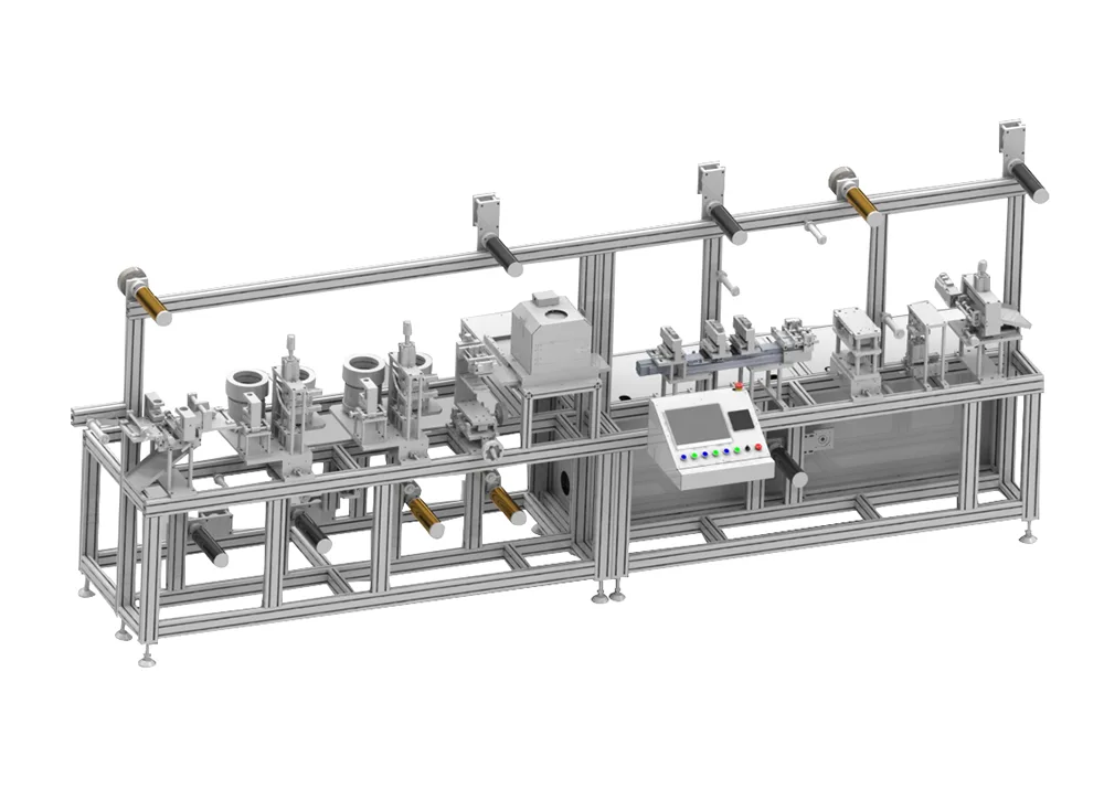 Máquina de producción de electrodos de ECG de doble fila