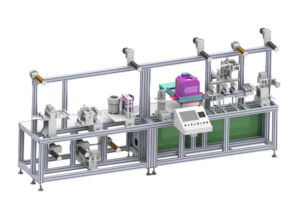 Máquina de producción de electrodos de ECG de una hilera